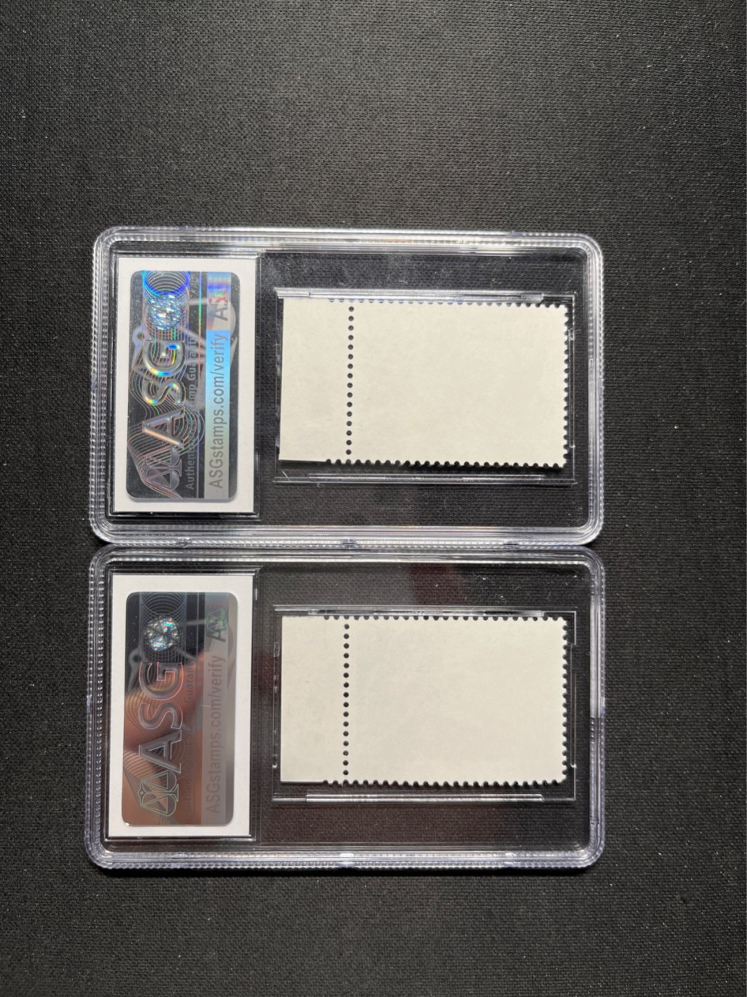洪涛臻品 精选邮票限时拍卖第六十二期 J14二二八，ASG75分 NOG，没有OG。带色标，十字色线，非常漂亮的一对邮票，严评低分，喜欢的老板不要错过，票无黄无折