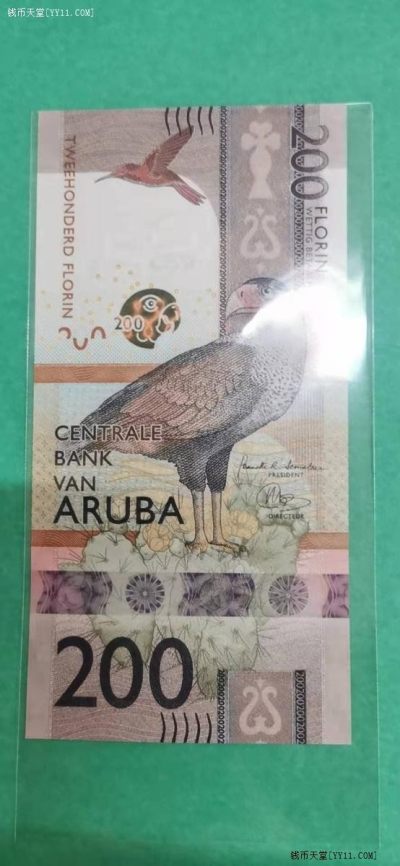 阿鲁巴200弗罗林 2019年 A冠 首冠 无47 美洲纸币 实物图 UNC - 阿鲁巴200弗罗林 2019年 A冠 首冠 无47 美洲纸币 实物图 UNC