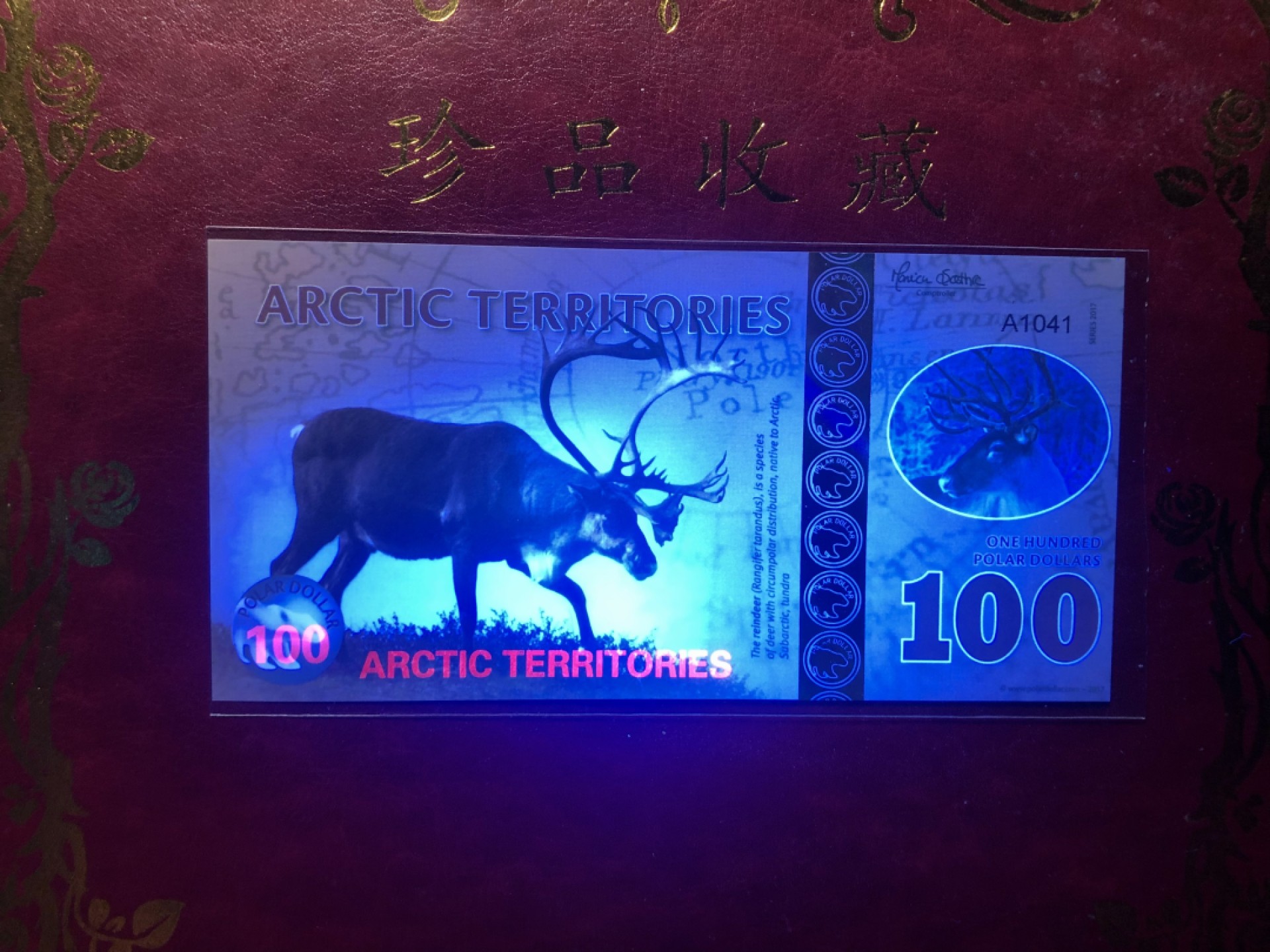 北极狼藏苑社(30)港澳台，邻国钞.裸票 94054北极100元塑料钞2012年版 ·精美商业纪念钞