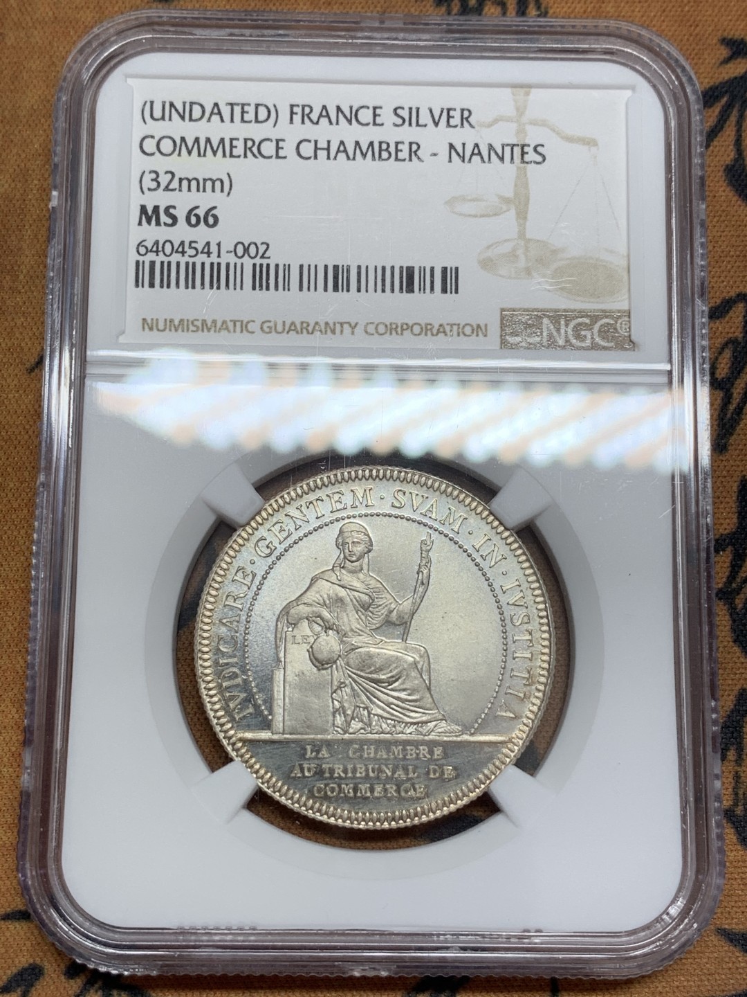 《竞宝斋》第108场-周日，周一 ，周四3场连拍（全场包邮） NGC-MS66 法国南特大帆船 银JETON 顶级品相