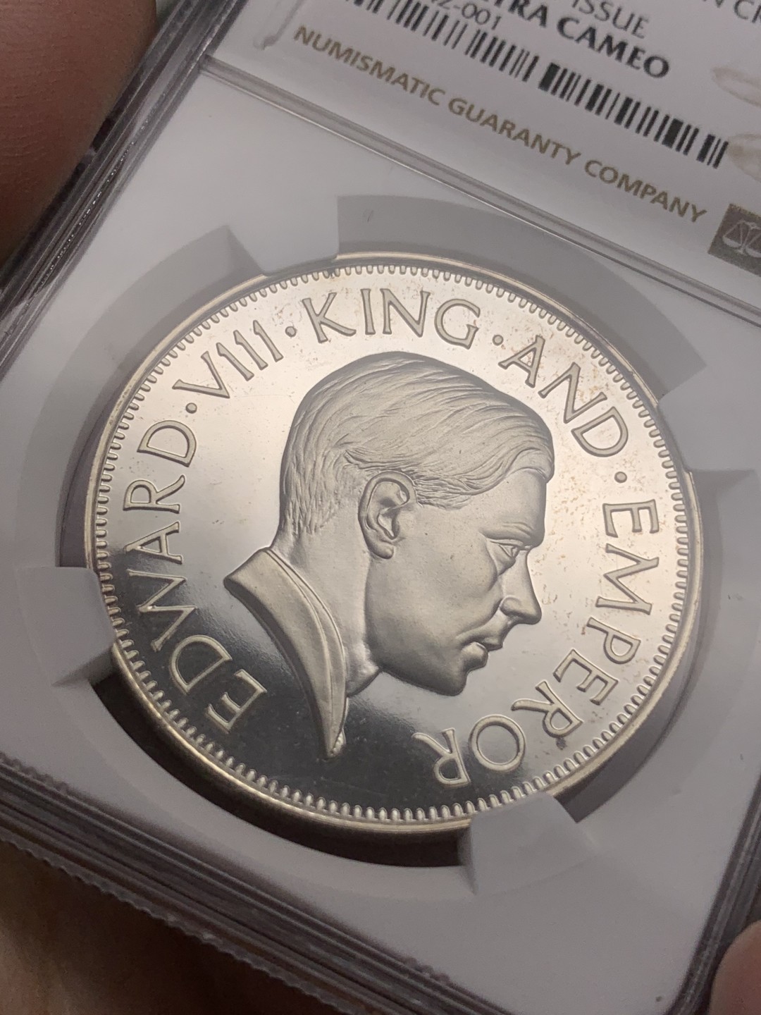 《竞宝斋》第108场-周日，周一 ，周四3场连拍（全场包邮） NGC PF67UC 1937年英国爱德华八世马剑克朗，精美热门品种,2021年SPINK同分最新成交加580美元 1972英国POBJOY造币厂发行