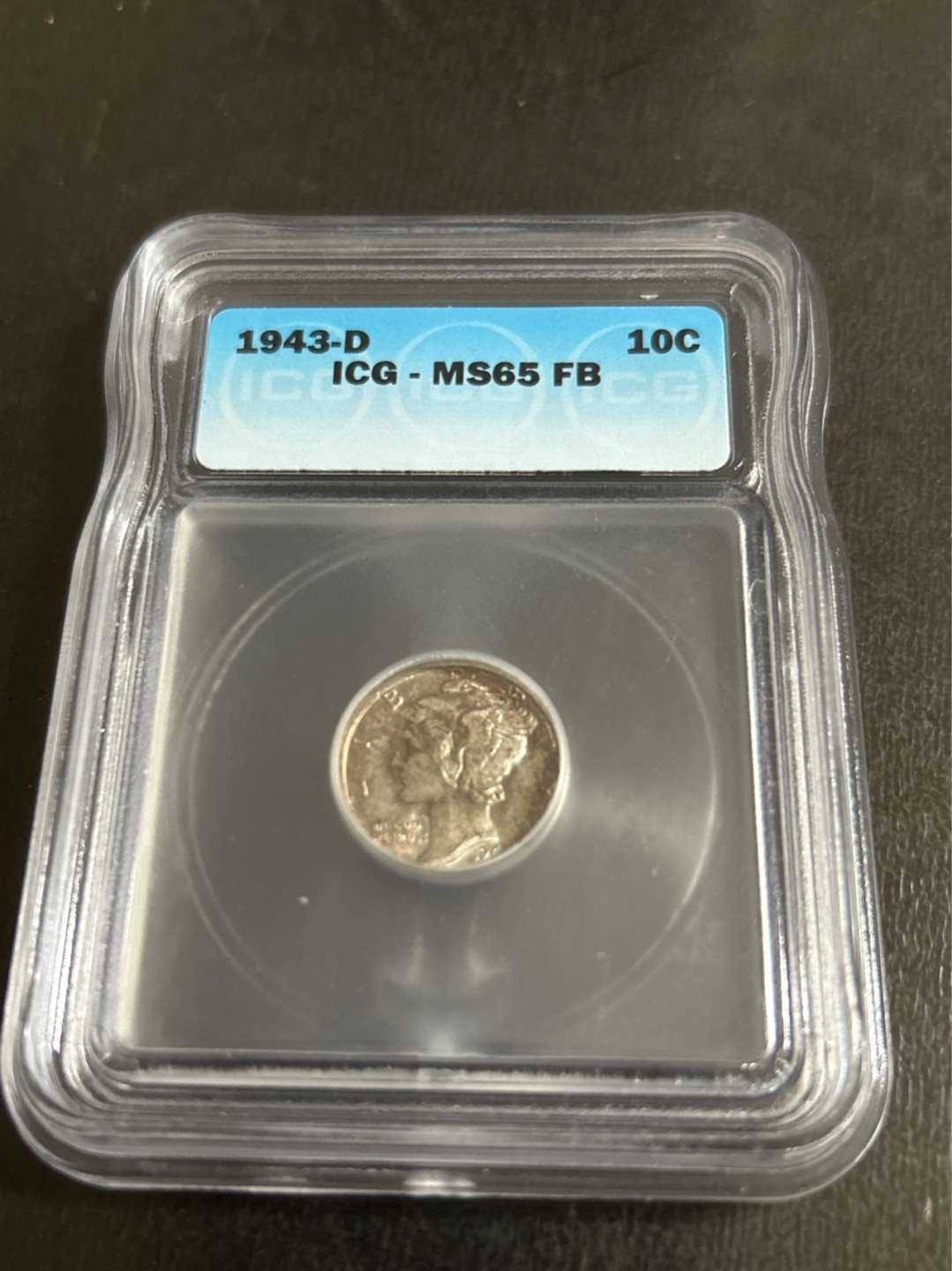 收藏联盟Quantum Auction 第203期拍卖 硬币场 1943年美国10分 ICG MS65 银币