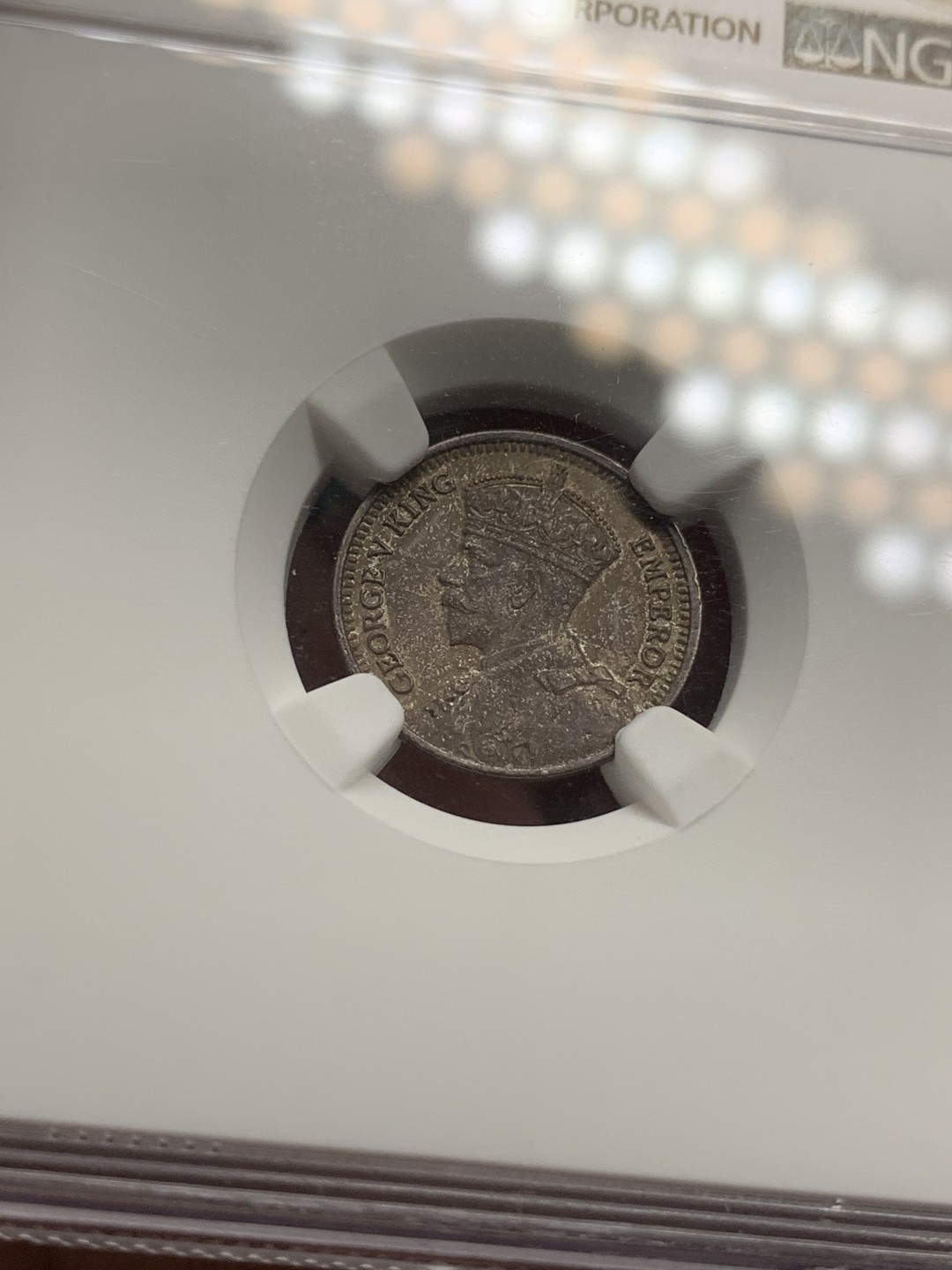 《竞宝斋》第108场-周日，周一 ，周四3场连拍（全场包邮） NGC-MS62 英属罗德西亚1932年 3便士 少见品种