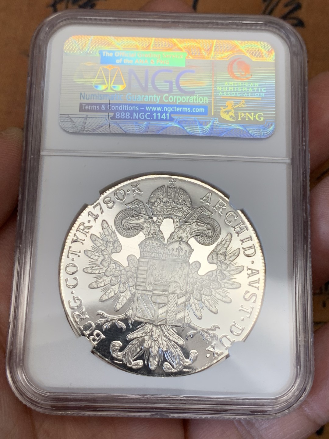 《竞宝斋》第108场-周日，周一 ，周四3场连拍（全场包邮） NGC-PF69UC  奥地利  1780年 大奶妈银币 近乎无暇 难得