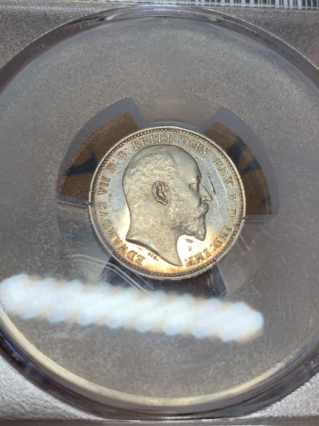 《竞宝斋》第108场-周日，周一 ，周四3场连拍（全场包邮） PCGS PL64 英国 1906年 爱德华七世濯足节4便士 银币