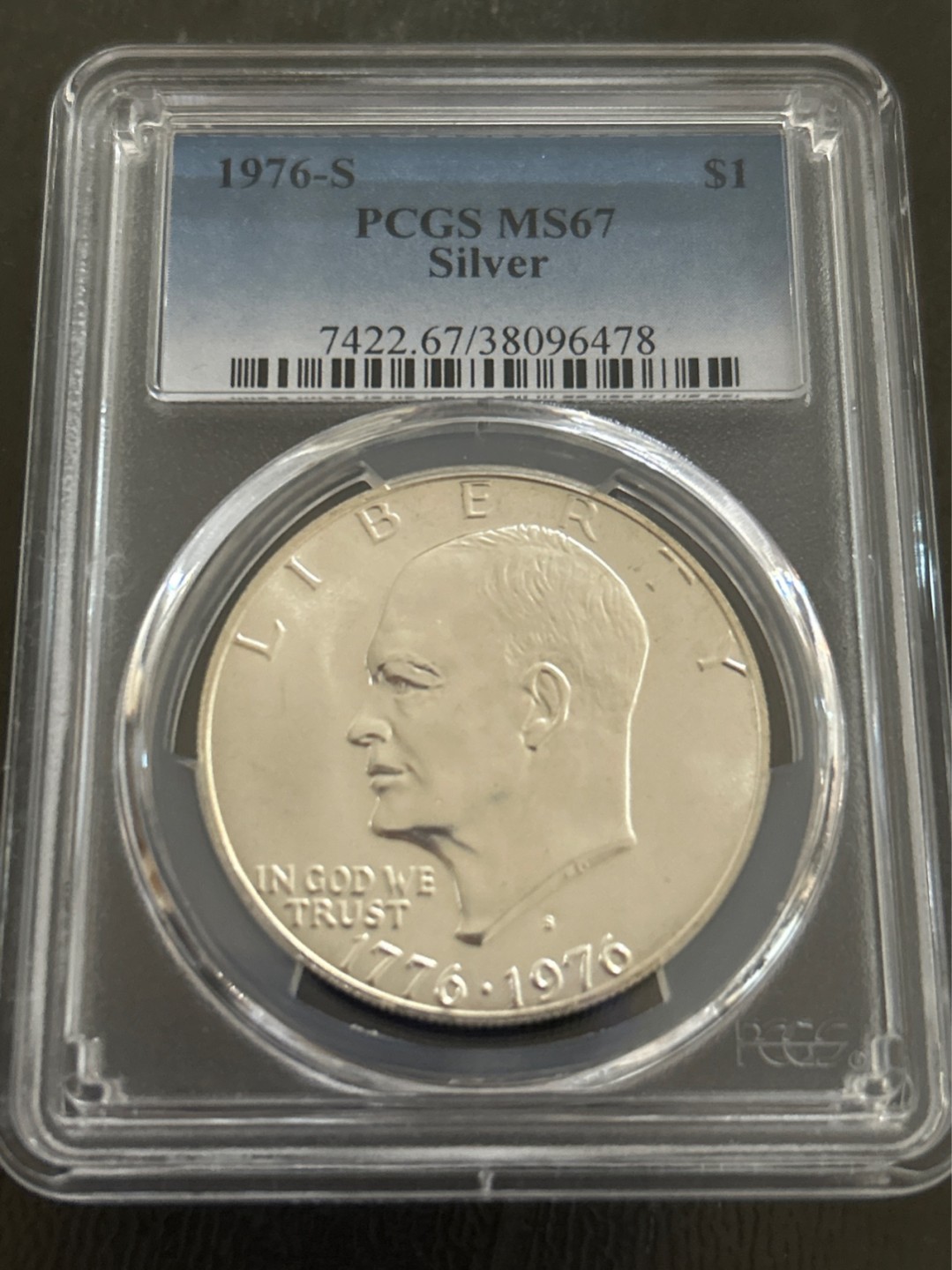 收藏联盟Quantum Auction 第203期拍卖 硬币场 1976年美国建国200周年纪念银币 一元 肯尼迪 PCGS MS67