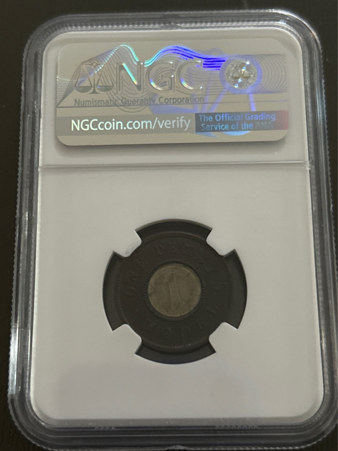 收藏联盟Quantum Auction 第203期拍卖 硬币场 1844年英国维多利亚 1便士筹码硬币 NGC MS63