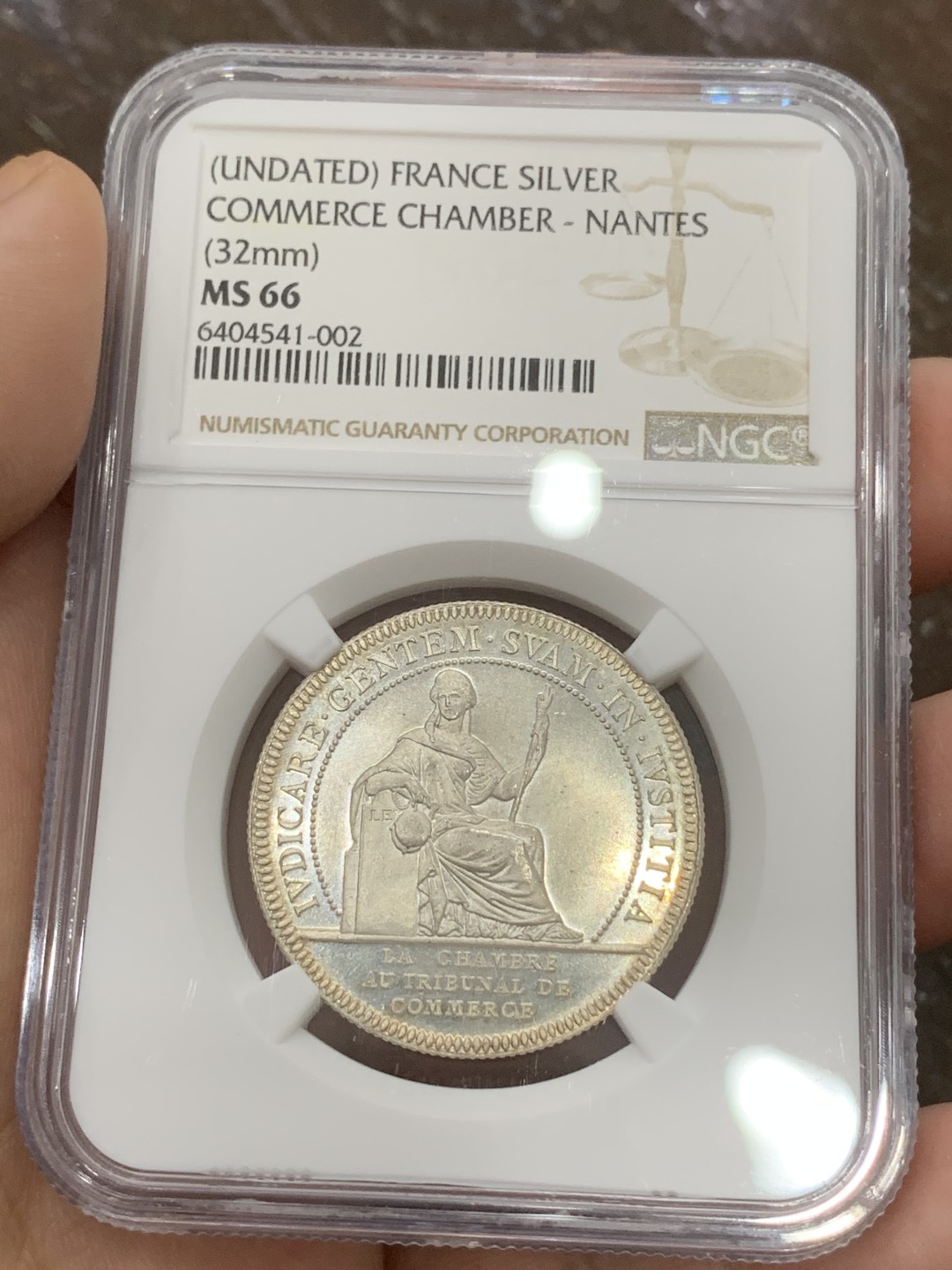 《竞宝斋》第108场-周日，周一 ，周四3场连拍（全场包邮） NGC-MS66 法国南特大帆船 银JETON 顶级品相
