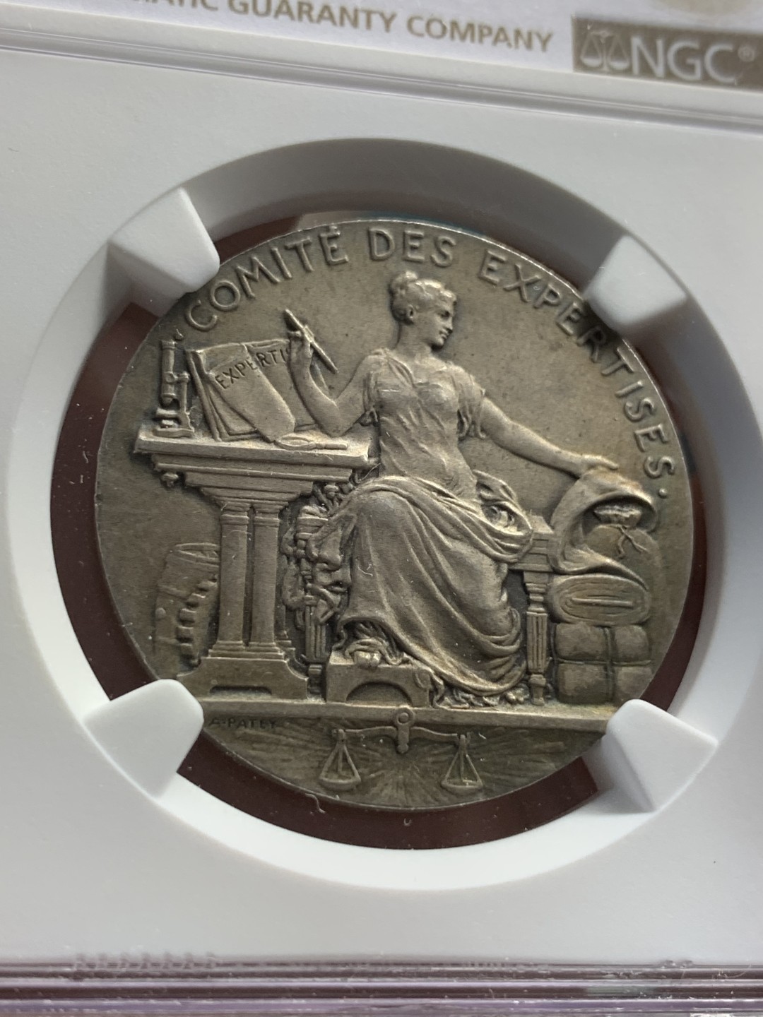 《竞宝斋》第108场-周日，周一 ，周四3场连拍（全场包邮） NGC MS63 法国 1822年 高品 细节 小女神 银章 素材丰富 可藏