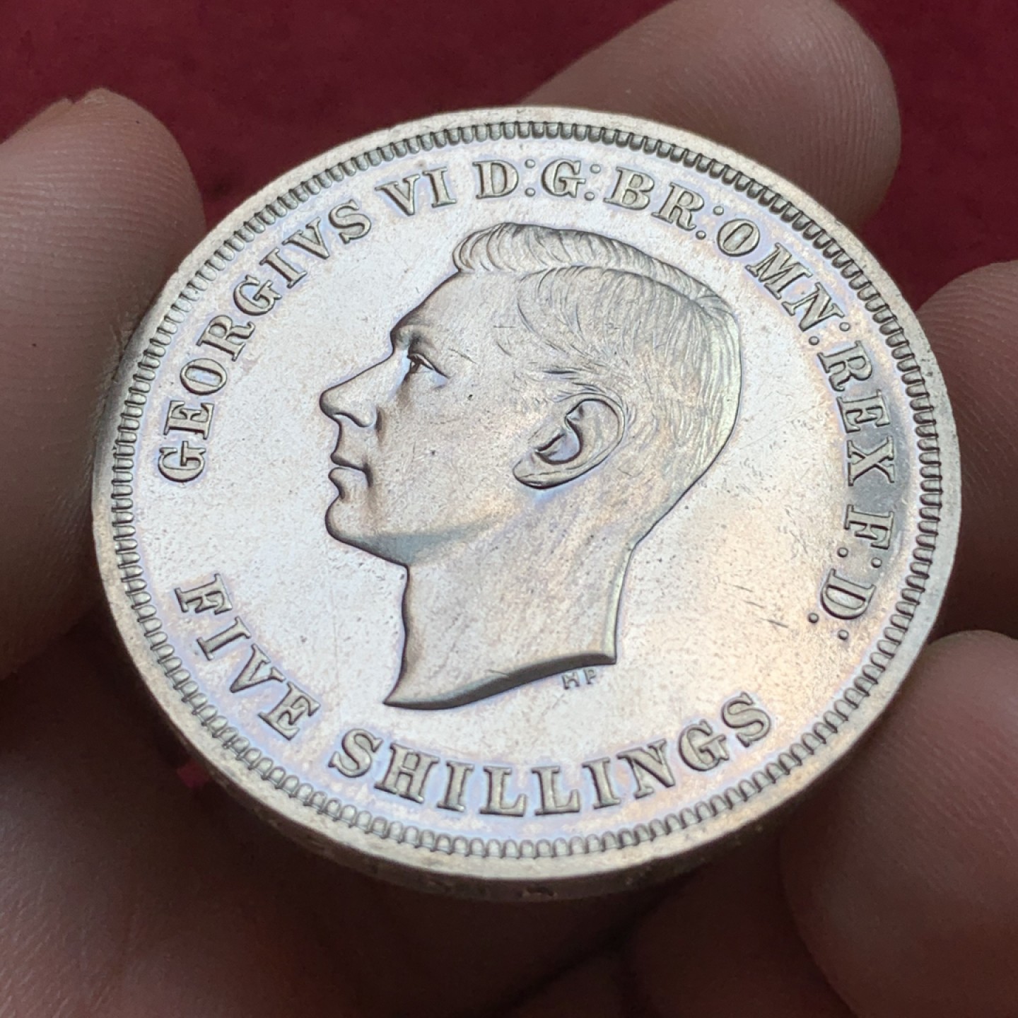 《竞宝斋》第108场-周日，周一 ，周四3场连拍（全场包邮） 英国 1951年 乔治六世 最后的马剑 克朗镍马剑 红盒带证书