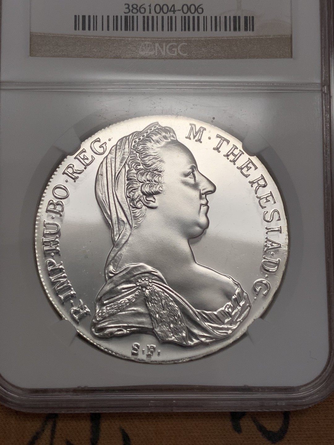《竞宝斋》第108场-周日，周一 ，周四3场连拍（全场包邮） NGC-PF69UC  奥地利  1780年 大奶妈银币 近乎无暇 难得