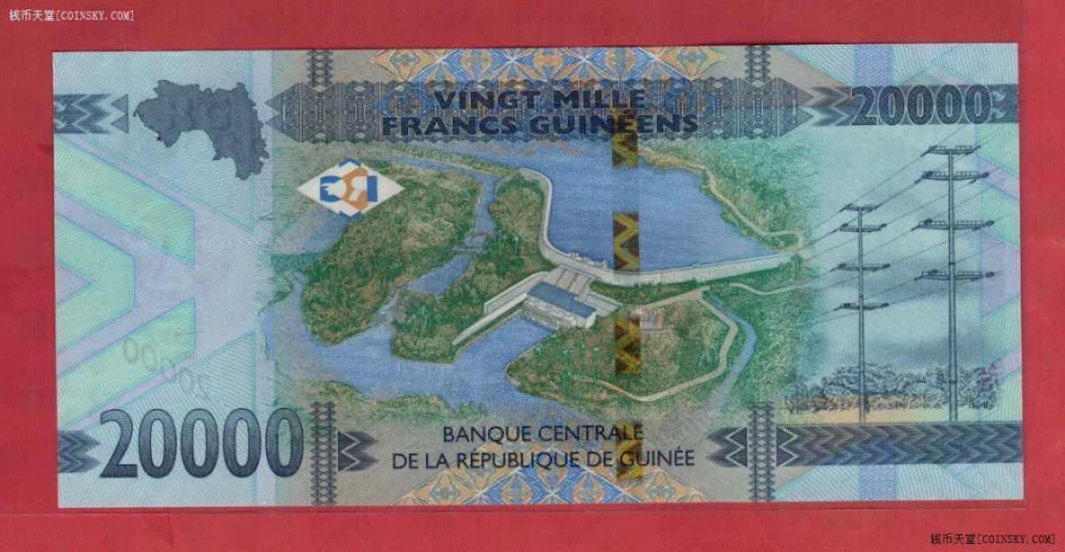 几内亚2018年20000法郎 非洲纸币 实物图 UNC 