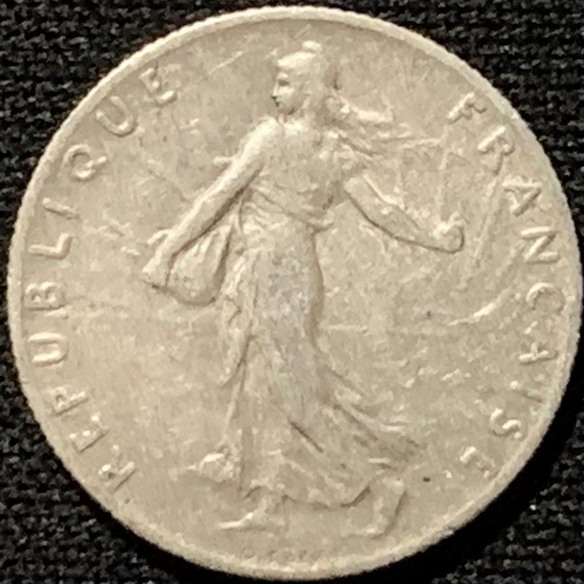 紫瑗钱币——第227期拍卖 法国 1909年 播种女神 50分 2.5克 0.835银