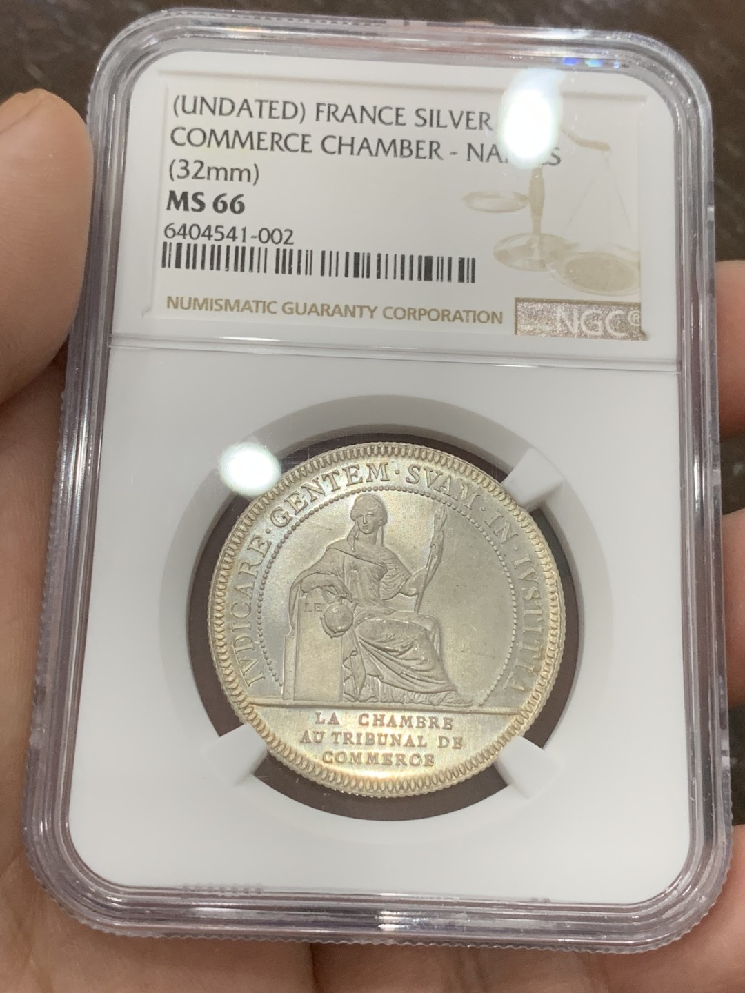 《竞宝斋》第108场-周日，周一 ，周四3场连拍（全场包邮） NGC-MS66 法国南特大帆船 银JETON 顶级品相