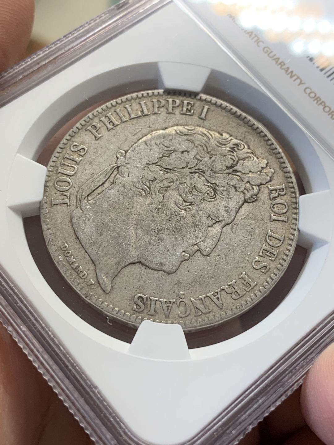 《竞宝斋》第108场-周日，周一 ，周四3场连拍（全场包邮） NGC-VF35 法国1834-A年 菲利普一世 5法郎大银币 原味好品