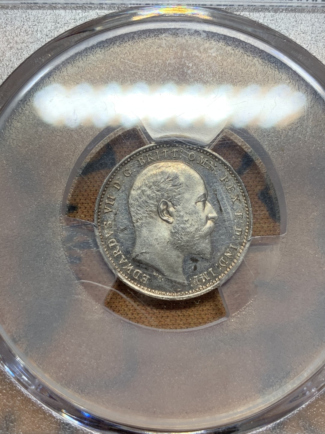 《竞宝斋》第108场-周日，周一 ，周四3场连拍（全场包邮） PCGS PL64 英国 1906年 爱德华七世濯足节4便士 银币