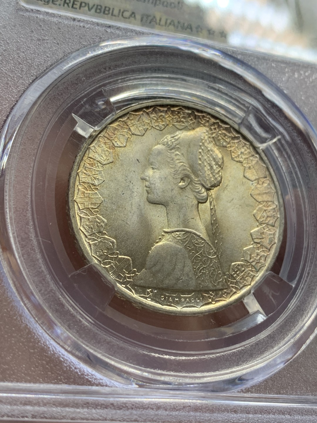 《竞宝斋》第108场-周日，周一 ，周四3场连拍（全场包邮） 意大利，1967年，500里拉。拆卷淡金色包浆 自制标签