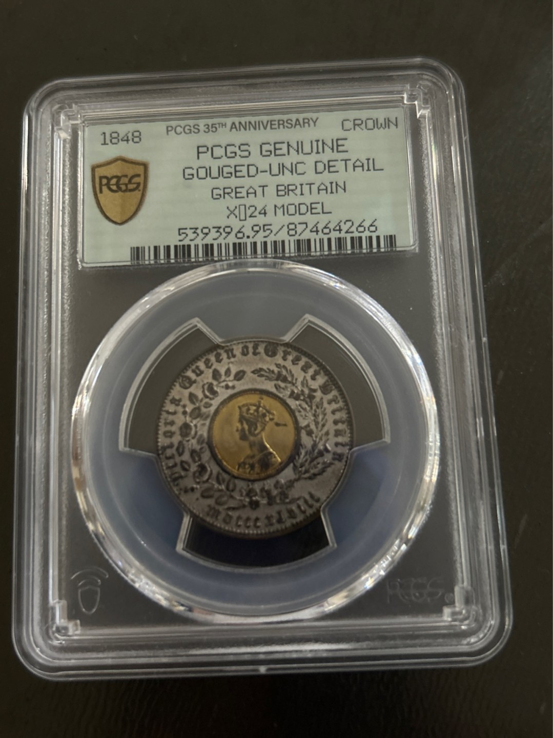 收藏联盟Quantum Auction 第203期拍卖 硬币场 1848年英国 镀金筹码 PCGS UNC