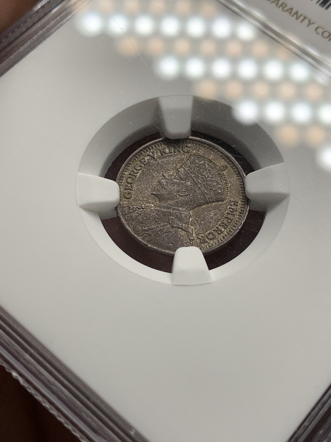 《竞宝斋》第108场-周日，周一 ，周四3场连拍（全场包邮） NGC-MS62 英属罗德西亚1932年 3便士 少见品种