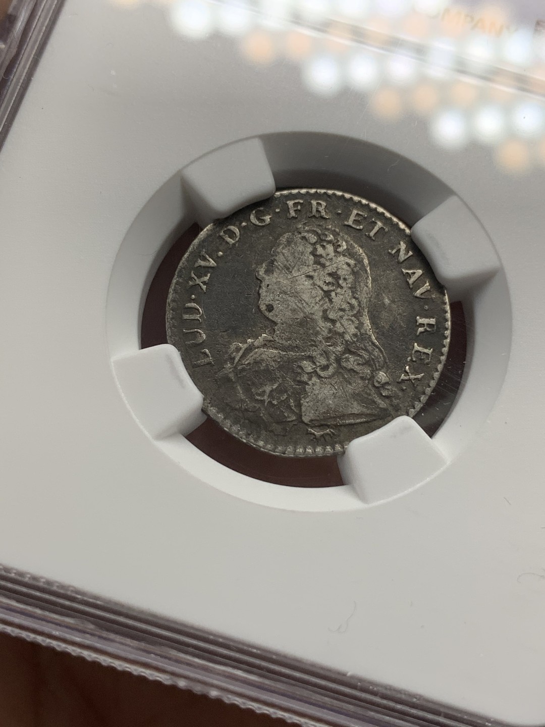 《竞宝斋》第109场-周日，周一 ，周四3场连拍（全场包邮） NGC-VF 1729年法国路易十五12s原味少见品银币