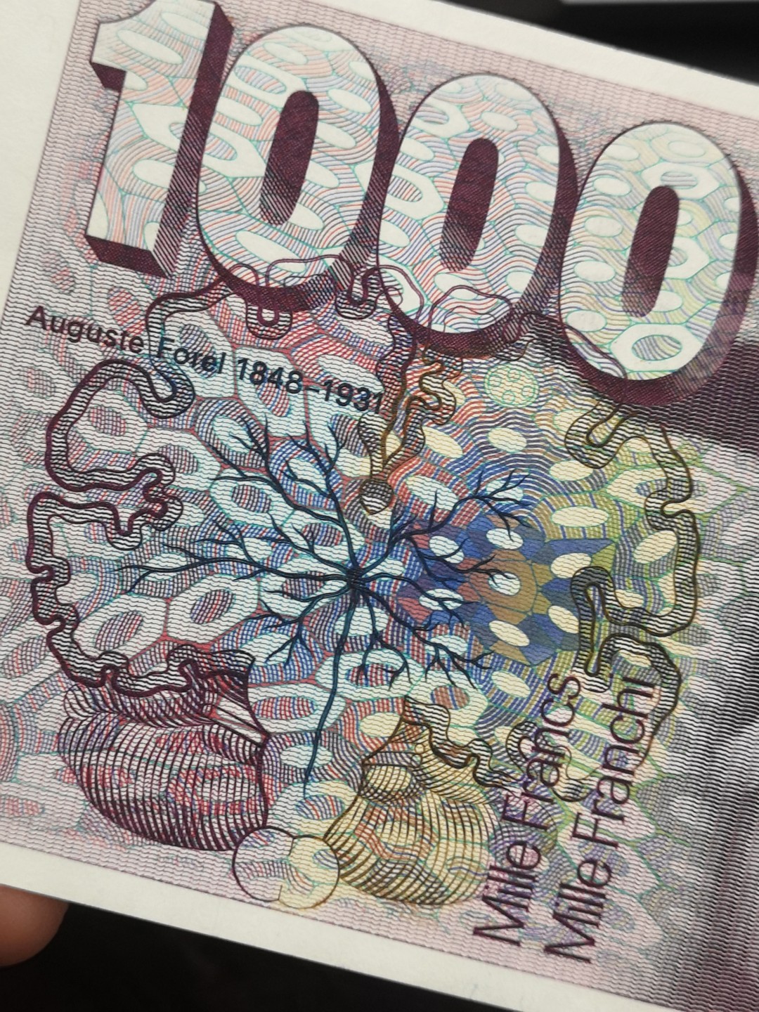 《外钞收藏家》第二百一十一期（欧洲四国精品专场） 瑞士1988年1000 法郎	P-59	大蚂蚁 全新UNC