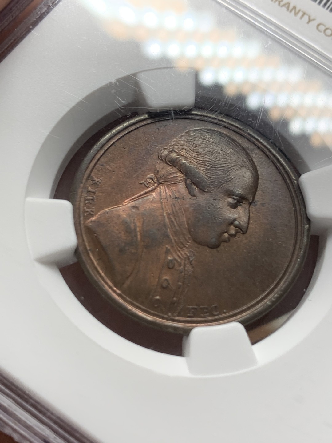 《竞宝斋》第109场-周日，周一 ，周四3场连拍（全场包邮） NGC MS65RB 英国 1773年 历史人物 纪念铜章之格罗斯特大公