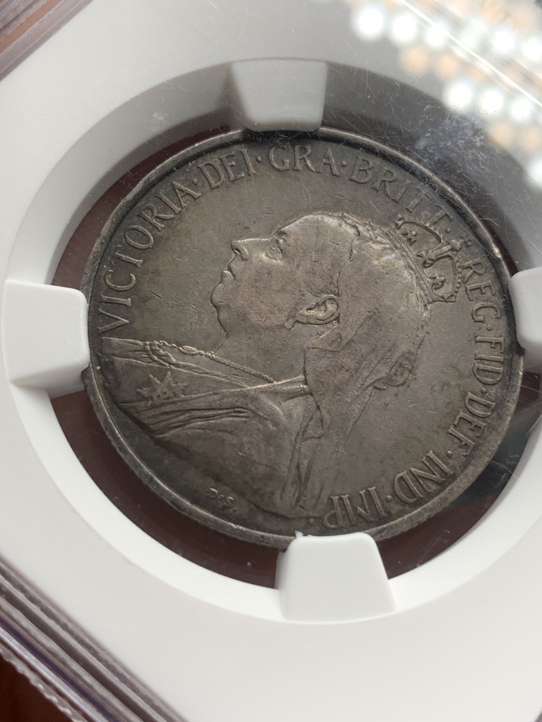 《竞宝斋》第109场-周日，周一 ，周四3场连拍（全场包邮） NGC XF45 1901年 英属塞浦路斯 18皮阿斯特 少见银币 单年份 发行量20W 原味包浆 细节好