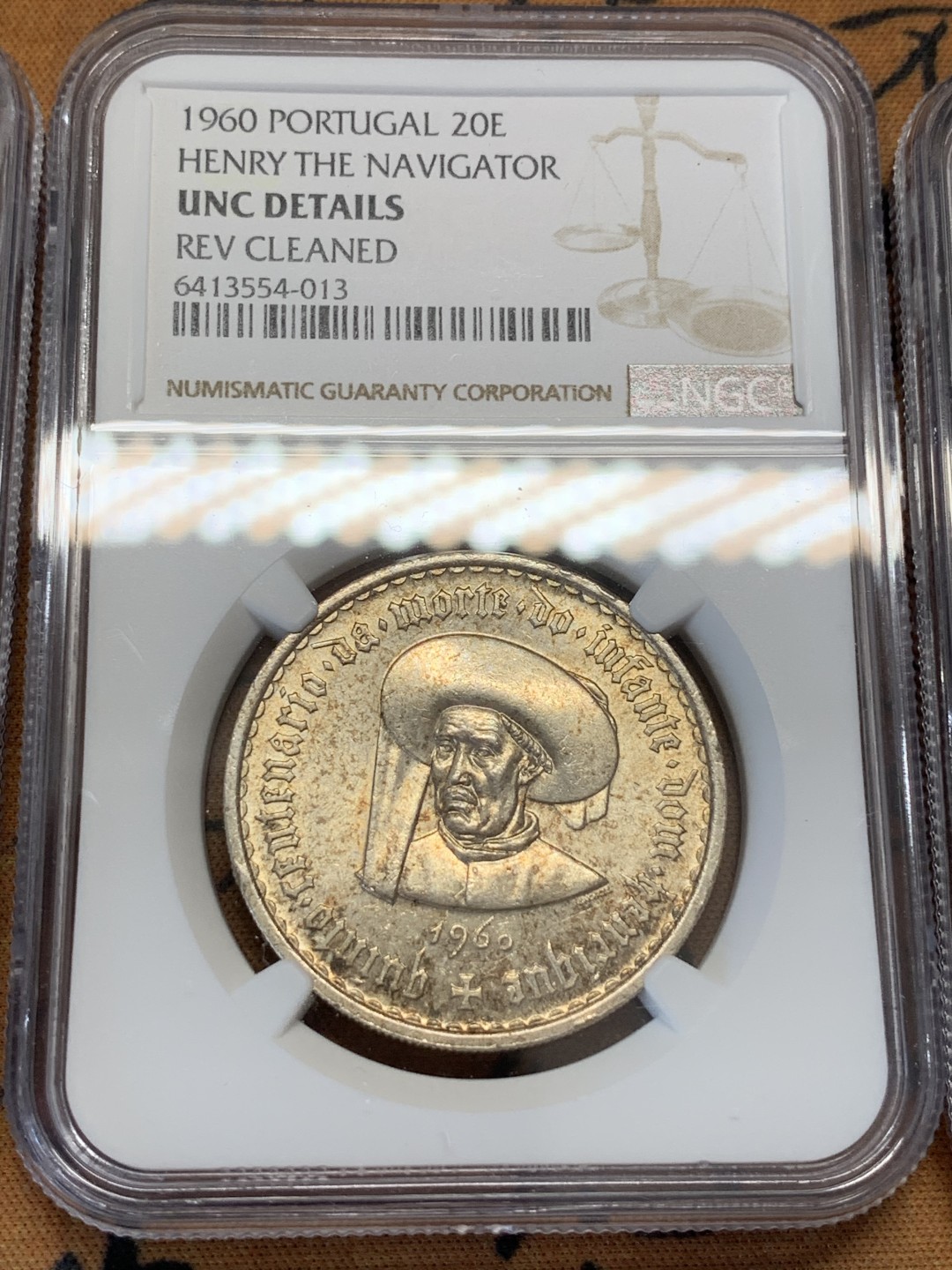 《竞宝斋》第109场-周日，周一 ，周四3场连拍（全场包邮） NGC 葡萄牙1960年5、10、20埃斯库多银币3枚套