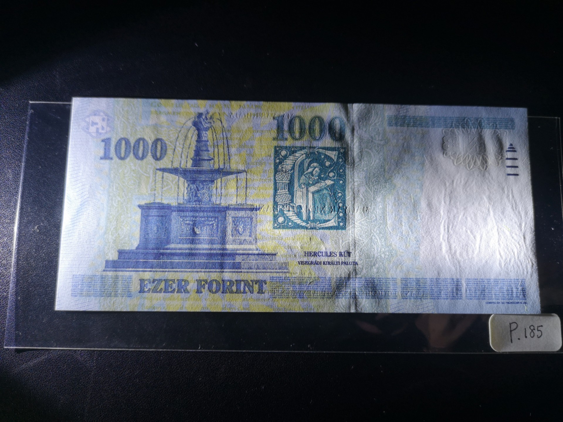 《外钞收藏家》第二百一十一期（欧洲四国精品专场） 匈牙利2000年1000 福林	P-185	千禧年纪念钞 全新UNC