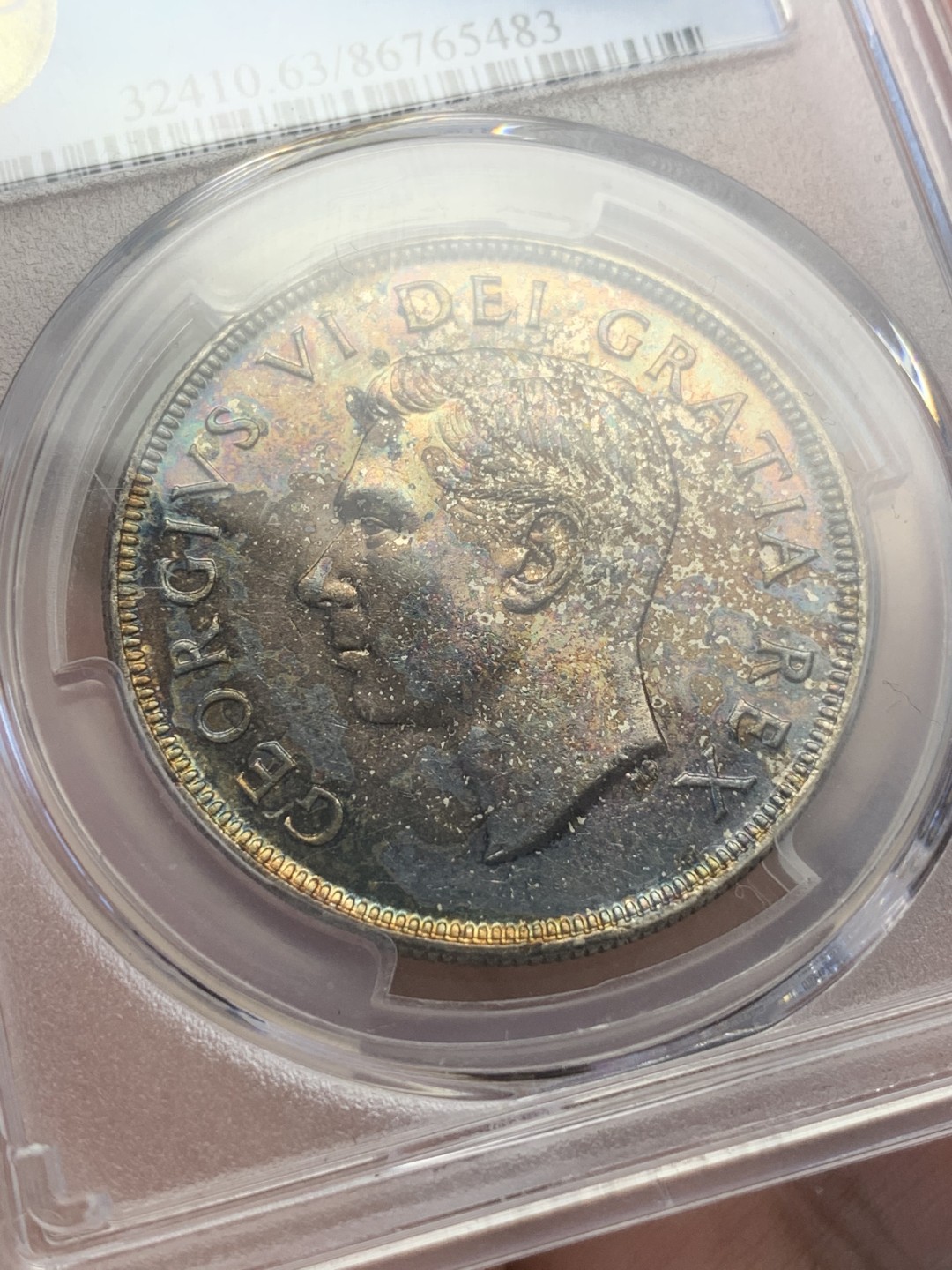 《竞宝斋》第109场-周日，周一 ，周四3场连拍（全场包邮） PCGS-MS63 加拿大 1951年 划船1加元银币 加拿大知名品种 五彩包浆 非常漂亮