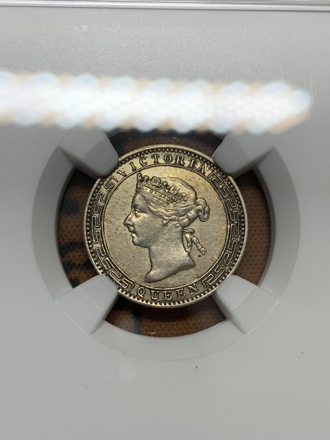 《竞宝斋》第109场-周日，周一 ，周四3场连拍（全场包邮） NGC AUD  1893年英属锡兰25分银币