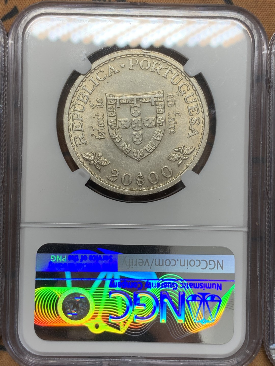 《竞宝斋》第109场-周日，周一 ，周四3场连拍（全场包邮） NGC 葡萄牙1960年5、10、20埃斯库多银币3枚套