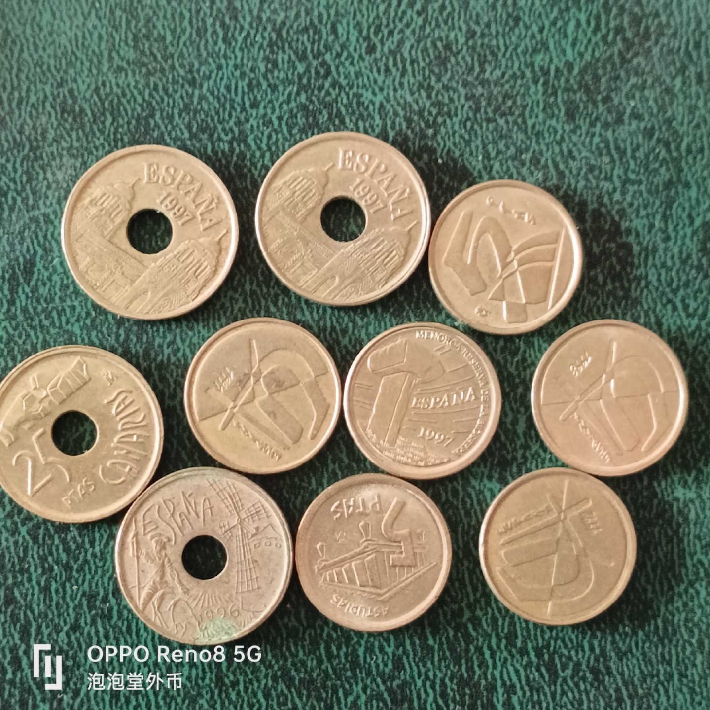 泡泡堂微拍第十二幕，零佣金，零押金，满二十元包邮 西班牙好品纪念币十个