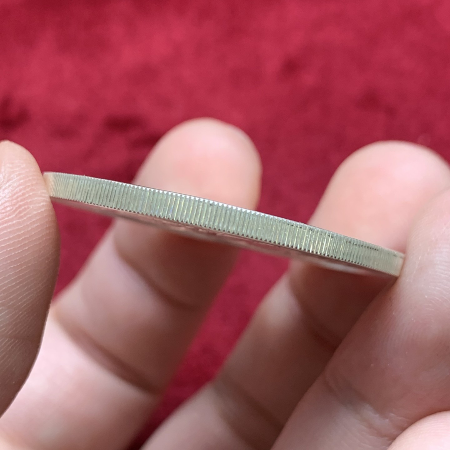 《竞宝斋》第109场-周日，周一 ，周四3场连拍（全场包邮） 英国 1992年 25ECU精制大银，38mm大尺寸，美惠三女神。欧元的前身。试铸样币