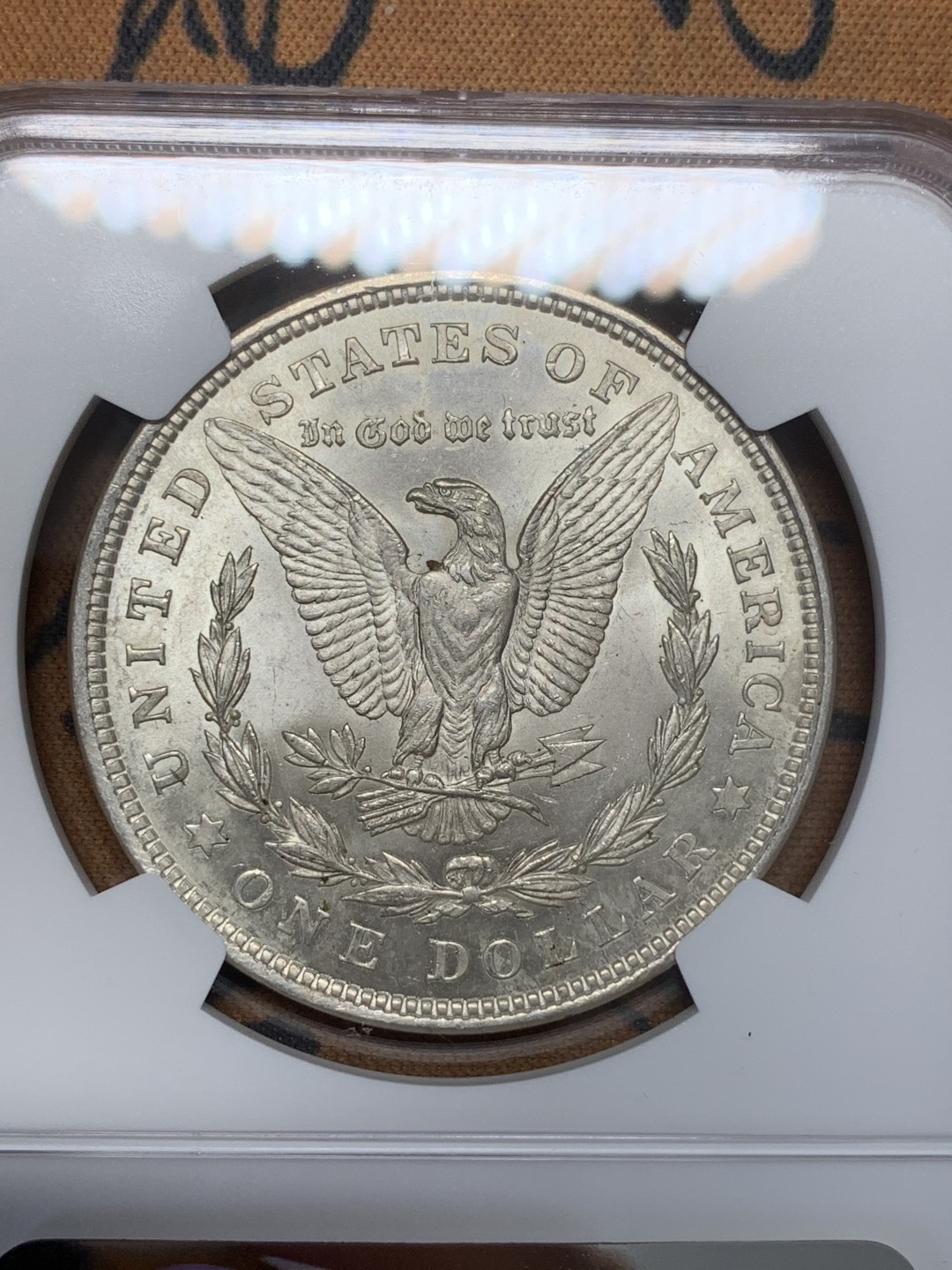 《竞宝斋》第109场-周日，周一 ，周四3场连拍（全场包邮） NGC-MS63 美国1921年 摩根一元银币 原光好品