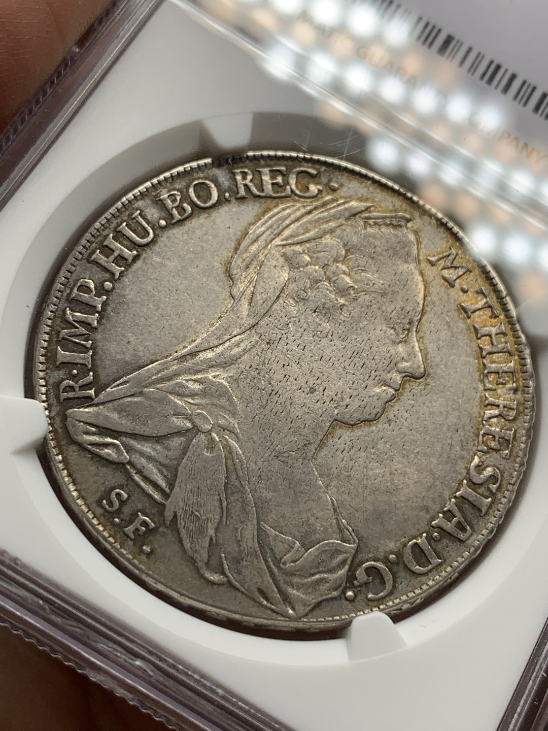 《竞宝斋》第109场-周日，周一 ，周四3场连拍（全场包邮） 唯一冠军分 NGC AU53 1780年奥地利特蕾莎大奶妈老泰勒银币 早期1792-1805年版本