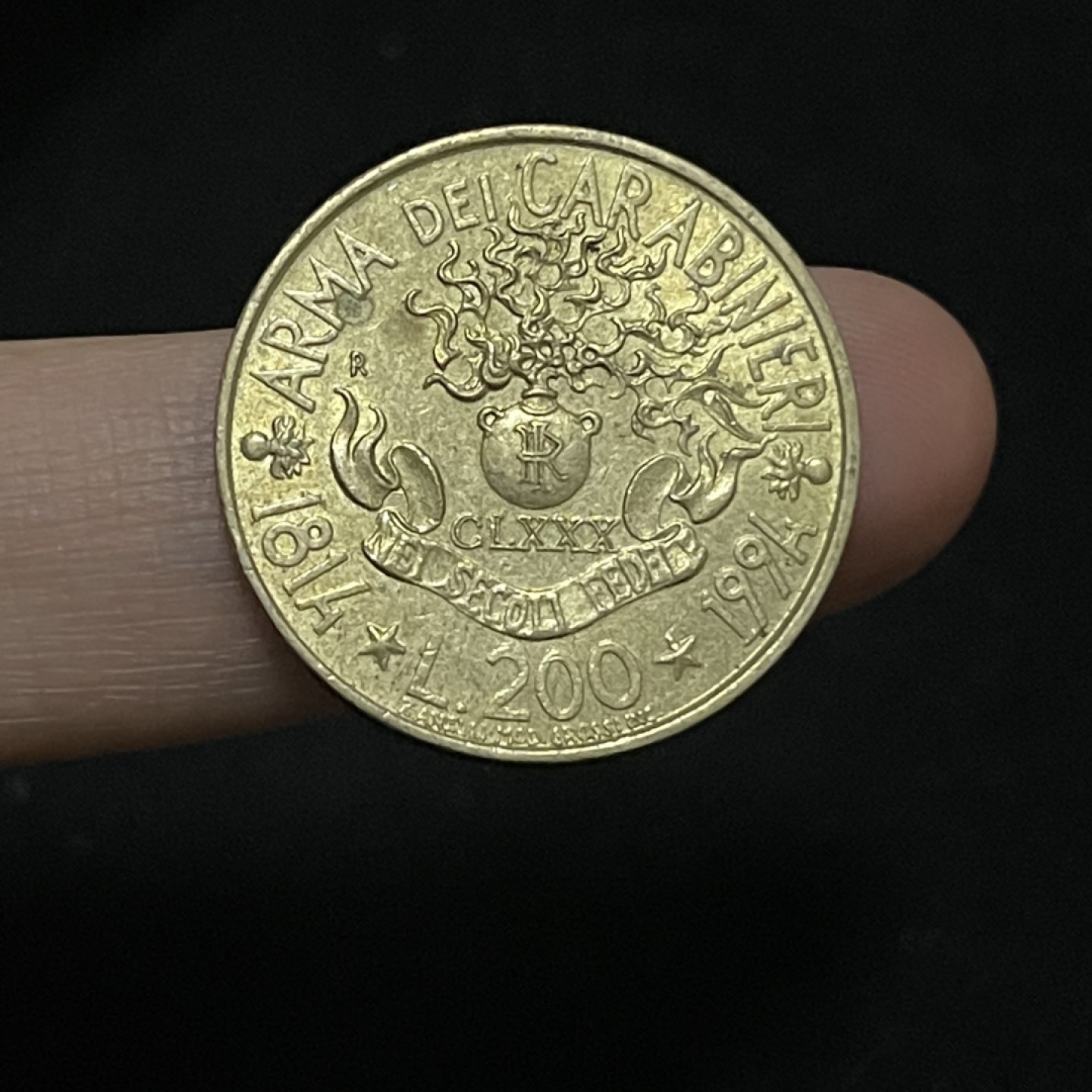 外国硬币0元起拍（15） 宪法180周年意大利200里拉