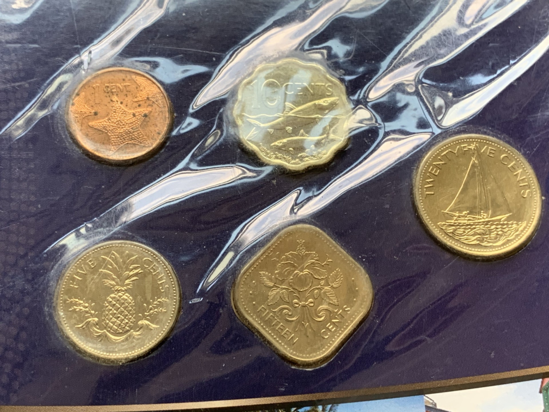 《竞宝斋》第109场-周日，周一 ，周四3场连拍（全场包邮） 巴哈马 2005 套币（一套5枚）