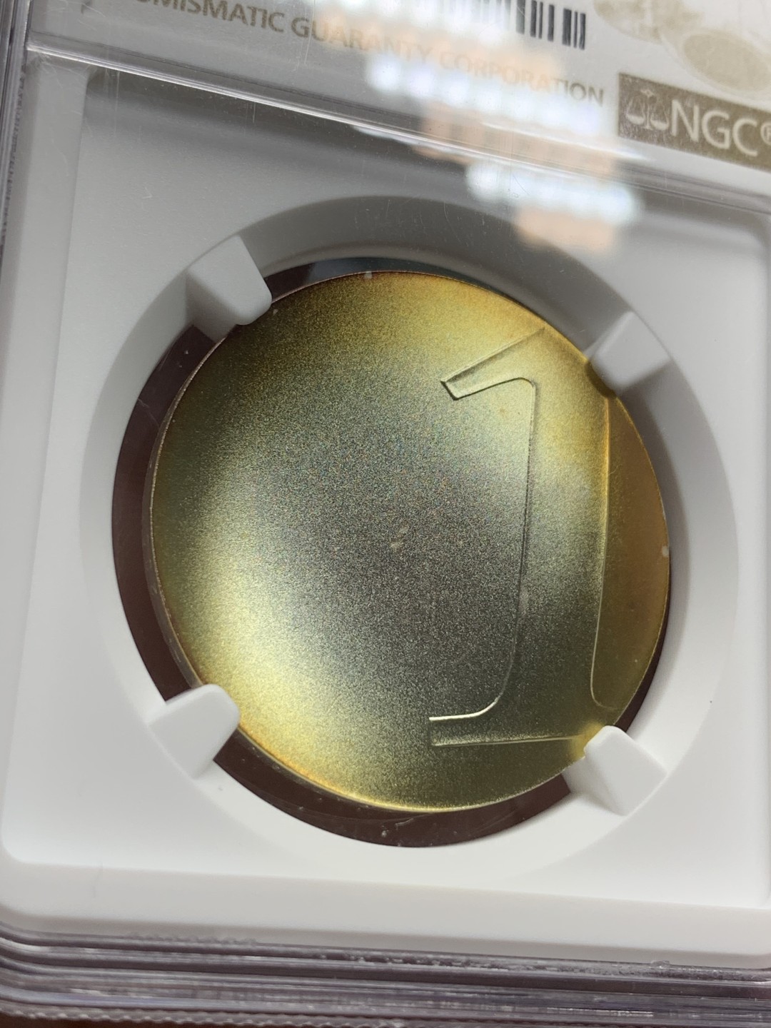 《竞宝斋》第109场-周日，周一 ，周四3场连拍（全场包邮） NGC MS68MATTE，法国2001年最后的一法郎，波浪形币，正面黄油光，这么出彩能出高分不易