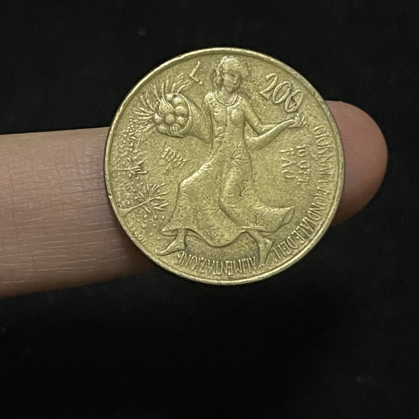 外国硬币0元起拍（15） 意大利200里拉纪念币