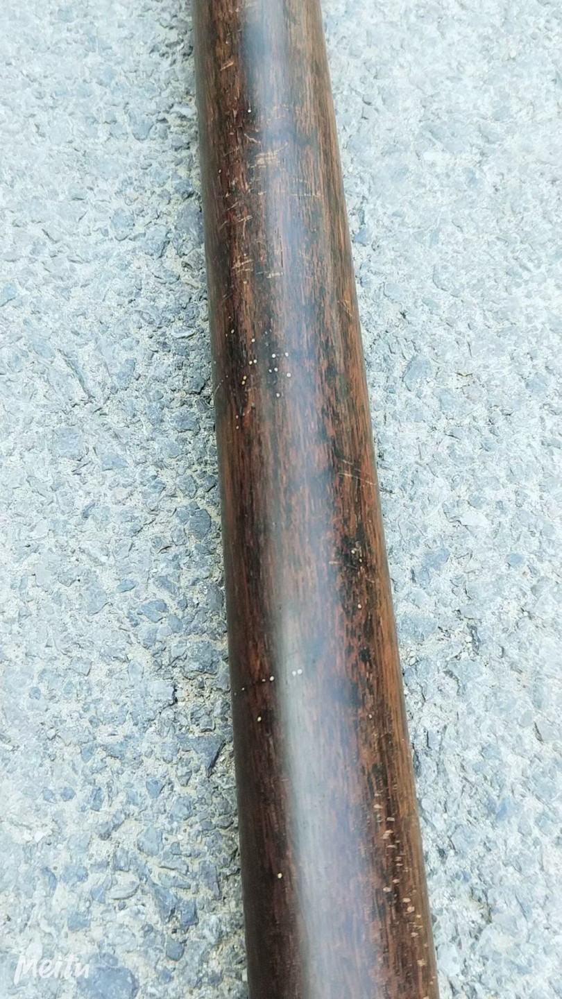下乡收檀木老秤杆 花纹清晰 完整全品
