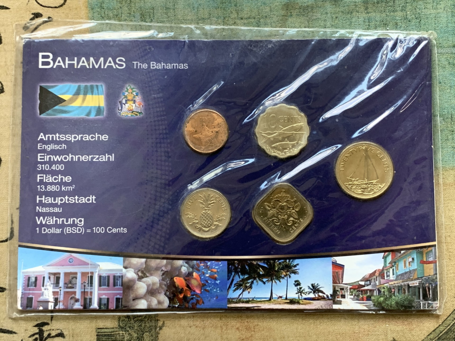 《竞宝斋》第109场-周日，周一 ，周四3场连拍（全场包邮） 巴哈马 2005 套币（一套5枚）