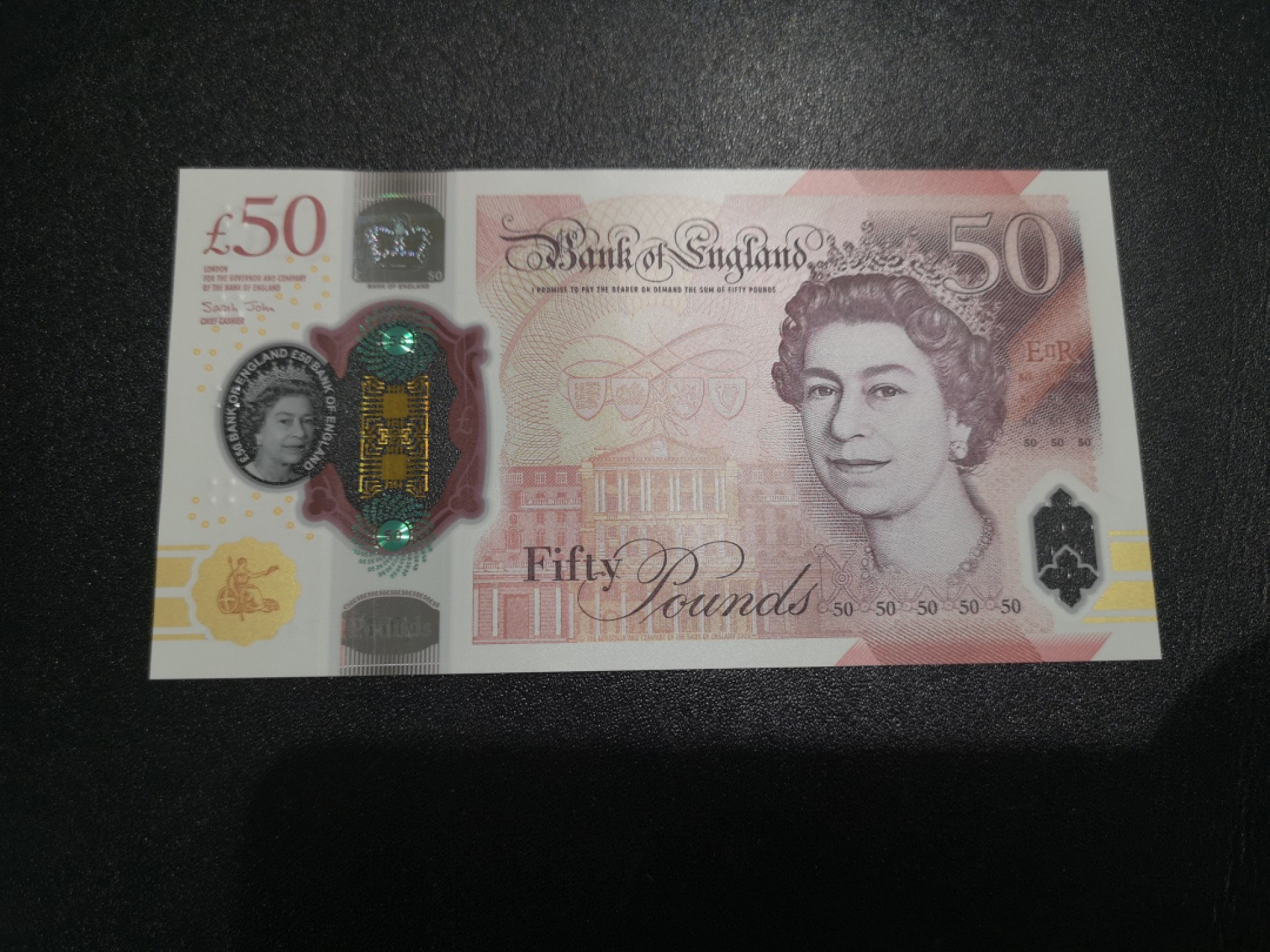 《外钞收藏家》第二百一十二期 最新版50英镑 全新UNC 豹子号555