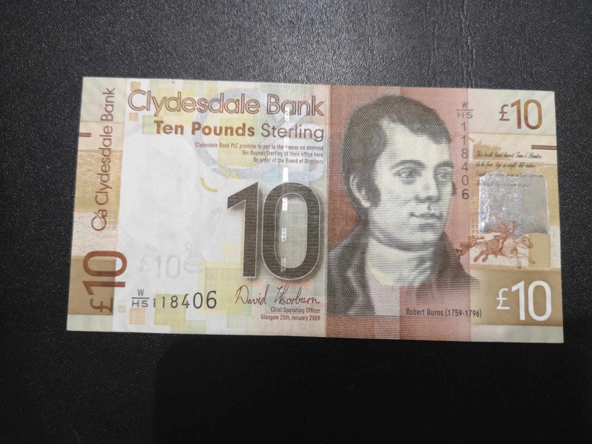 《外钞收藏家》第二百一十二期 苏格兰克莱斯戴尔银行10镑 首发冠 8品左右