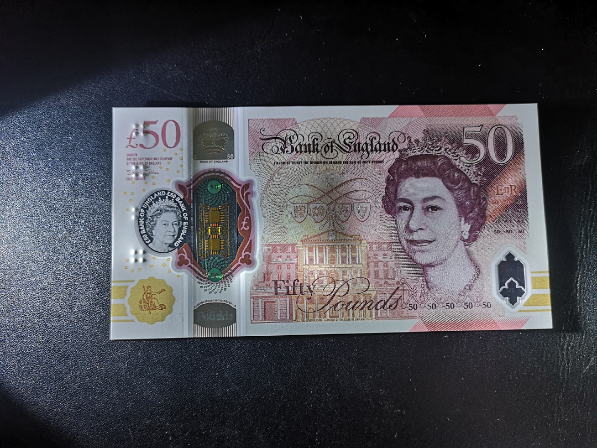 《外钞收藏家》第二百一十二期 最新版50英镑 全新UNC 豹子号555