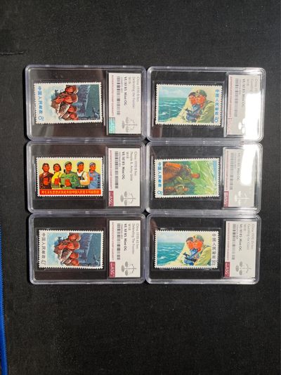 洪涛臻品 精选邮票限时拍卖第六十五期 - 文18套票新全  ASG85OG 同分一套  1969年发行，最严格时期出分，面艳背白，状态极佳✦85分超高性价比，藏家首选✦文革热门品种，注意趁调整上车