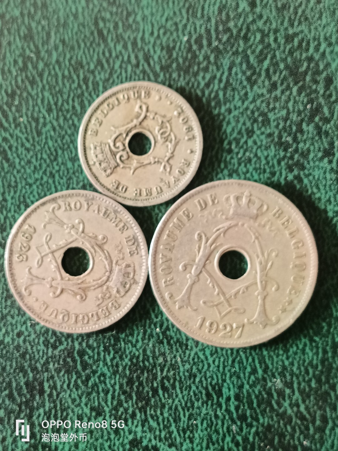 泡泡堂微拍第十三幕硬币，纸币，零佣金，零押金，满二十元包邮 比利时二十年代法文版三个