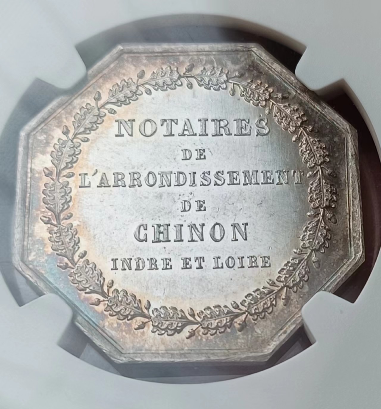 瓶子🏺第63期拍卖会 法国19世纪巴黎公证人公正女神JETON银质八角