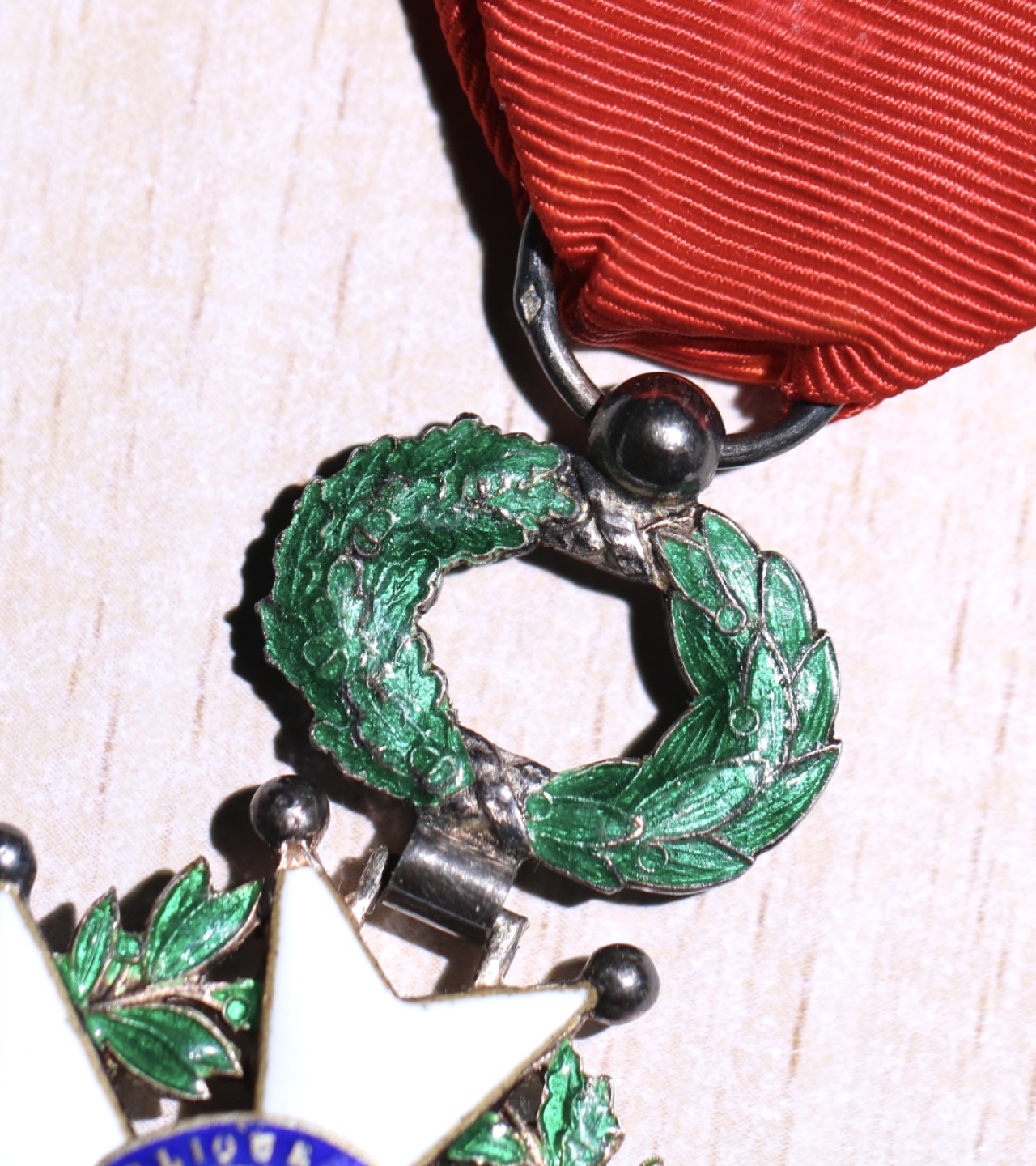 大猫徽章拍卖第206期 法国三共版荣誉军团勋章 银质珐琅