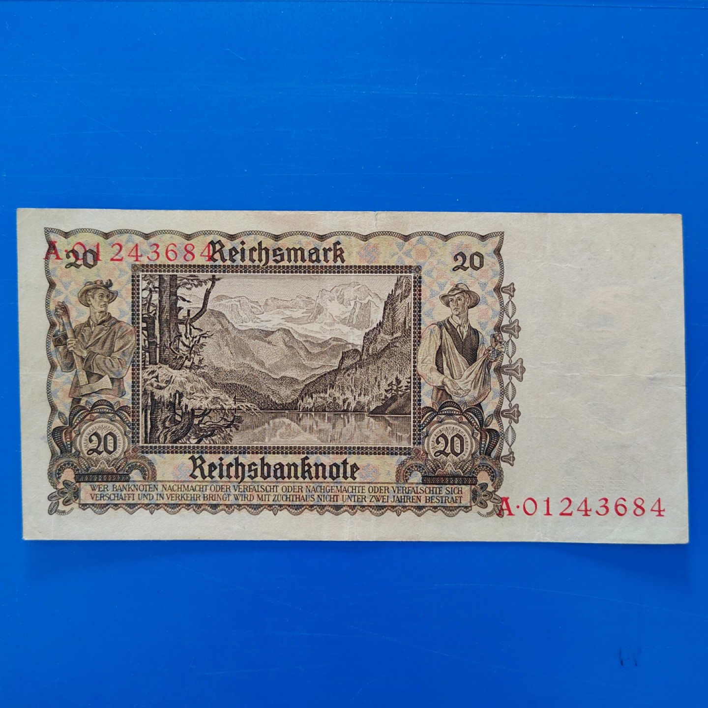 王之爱好～外国纸币 1939年，20马克，德国纸币